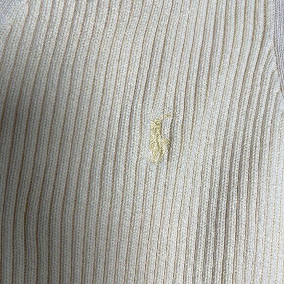 Ralph Lauren POLO SPORT Vintage Ribbed Sweater Vest Large Yellow Classic Preppy - Picture 3 of 6